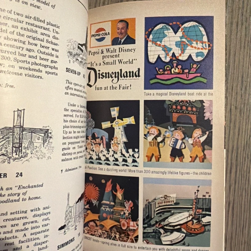 1965 NEW YORK WORLD'S FAIR Official Guide‎ Time Life 280pg Paperback Disney